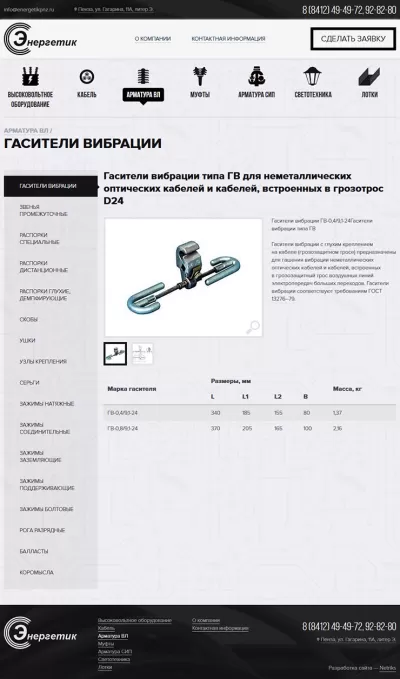 Страница товара